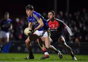 11 February 2017; Conor Geaney of Kerry in action against Keith Higgins of Mayo during the Allianz Football League Division 1 Round 2 match between Kerry and Mayo at Austin Stack Park in Tralee, Co. Kerry. Photo by Brendan Moran/Sportsfile