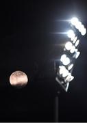 11 February 2017; A full moon rises behind the floodlights during the Allianz Football League Division 1 Round 2 match between Kerry and Mayo at Austin Stack Park in Tralee, Co. Kerry. Photo by Brendan Moran/Sportsfile