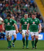 11 February 2017; Ireland's Sean O'Brien, left, CJ Stander, centre, and Tadhg Furlong during the RBS Six Nations Rugby Championship match between Italy and Ireland at the Stadio Olimpico in Rome, Italy. Photo by Ramsey Cardy/Sportsfile
