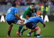 11 February 2017; CJ Stander of Ireland is tackled by Ornel Gega of Italy during the RBS Six Nations Rugby Championship match between Italy and Ireland at the Stadio Olimpico in Rome, Italy. Photo by Ramsey Cardy/Sportsfile