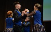 11 February 2017; The Spa team of Erin Holland, Orlaith Spillane, Aine Brosnan, Meghann Cronin, Liam Spillane, Kianan O’Doherty, Cian O’Sullivan and Gary O’Sullivan, representing Kerry and Munster, competing in the Rince Seit competition in the Scór na nÓg Final 2017 at Waterfront Hotel in Belfast, Antrim. Photo by Piaras Ó Mídheach/Sportsfile