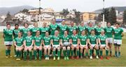 12 February 2017; The Ireland squad before the RBS Women's Six Nations Rugby Championship game between Italy and Ireland at Stadio Tomasso Fattori in L'Aquila, Italy. Photo by Daniele Resini/Sportsfile