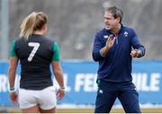 12 February 2017; Ireland head coach Tom Tierney during the warmup before the RBS Women's Six Nations Rugby Championship game between Italy and Ireland at Stadio Tommaso Fattori in L'Aquila, Italy. Photo by Roberto Bregani/Sportsfile