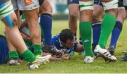 12 February 2017; Bryan Byrne of Leinster goes over to score his side's sixth try during the Guinness PRO12 Round 14 match between Benetton Treviso and Leinster at Stadio Monigo in Treviso, Italy. Photo by Stephen McCarthy/Sportsfile