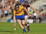 2 July 2011; Patrick Donnellan, Clare, in action against Damien Hayes, Galway. GAA Hurling All-Ireland Senior Championship, Phase 2, Galway v Clare, Pearse Stadium, Galway. Picture credit: Barry Cregg / SPORTSFILE