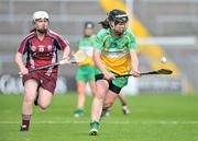 2 July 2011; Sheila Sullivan, Offaly, in action against Martina Conroy, Galway. All-Ireland Senior Camogie Championship, Round 4, in association with RTE Sport, Galway v Offaly, Pearse Stadium, Galway. Picture credit: Barry Cregg / SPORTSFILE