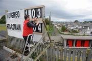 26 June 2011; Padraic Browne, from Castlebar, Co. Mayo, changes the scoreboard during the Connacht GAA Football Minor Championship Semi-Final, Mayo v Roscommon, McHale Park, Castlebar, Co. Mayo. Picture credit: Ray Ryan / SPORTSFILE