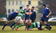 12 February 2017; Jack Conan of Leinster is tackled by Alberto Sgarbi of Benetton Treviso during the Guinness PRO12 Round 14 match between Benetton Treviso and Leinster at Stadio Monigo in Treviso, Italy. Photo by Stephen McCarthy/Sportsfile