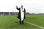 12 February 2017; Father Liam Devine blesses the new pitch before the start fo the Allianz Football League Division 1 Round 2 game between Roscommon and Donegal at Dr. Hyde Park in Roscommon. Photo by David Maher/Sportsfile