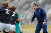 12 February 2017; Ireland Women’s head coach Tom Tierney during the warmup of the RBS Women's Six Nations Rugby Championship game between Italy and Ireland at Stadio Tommaso Fattori in L'Aquila, Italy. Photo by Roberto Bregani/Sportsfile