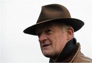 12 February 2017; Trainer Willie Mullins after sending out Bacardys to win the Deloitte Novice Hurdle on Bacardys at Leopardstown. Leopardstown, Co. Dublin.  Photo by Cody Glenn/Sportsfile