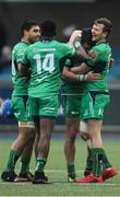 12 February 2017; Connacht players celebrate their victory in the Guinness PRO12 Round 14 match between Cardiff Blues and Connacht at BT Sport Arms Park in Cardiff, Wales. Photo by Gareth Everett/Sportsfile