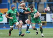 12 February 2017; Quinn Roux of Connacht is held by Jarrad Hoeata of Cardiff Blues during the Guinness PRO12 Round 14 match between Cardiff Blues and Connacht at BT Sport Arms Park in Cardiff, Wales. Photo by Gareth Everett/Sportsfile