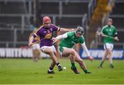 12 February 2017; Barry Carton of Wexford in action against Stephen Cahill of Limerick during the Allianz Hurling League Division 1B Round 1 game between Wexford and Limerick at Innovate Wexford Park in Wexford. Photo by Daire Brennan/Sportsfile