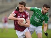 12 February 2017; Michael Daly of Galway in action against Ryan McCluskey of Fermanagh during the Allianz Football League Division 2 Round 2 game between Fermanagh and Galway at Brewster Park in Enniskillen, Co. Fermanagh. Photo by Oliver McVeigh/Sportsfile