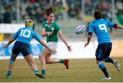 12 February 2017; Nora Stapleton of Ireland is tackeled by the Italian number 10 Beatrice Rigoni during the RBS Women's Six Nations Rugby Championship game between Italy and Ireland at Stadio Tommaso Fattori in L'Aquila, Italy. Photo by Roberto Bregani/Sportsfile