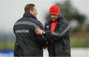 12 February 2017; Kildare manager Cian O'Neill, left, with Cork manager Peadar Healy after the Allianz Football League Division 2 Round 2 game between Kildare and Cork at St Conleth's Park in Newbridge, Co. Kildare. Photo by Piaras Ó Mídheach/Sportsfile