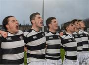 12 February 2017; Belvedere College players celebrate with supporters following their win over St. Michael's College during the Bank of Ireland Leinster Schools Senior Cup second round game between Belvedere College and St. Michael's College at Donnybrook Stadium in Donnybrook, Dublin. Photo by Eóin Noonan/Sportsfile