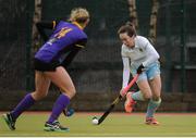 12 February 2017; Abbie Russell of UCD in action against Michelle Hack of Pembroke during the Women's Irish Senior Cup semi-final game between UCD and Pembroke at the National Hockey Stadium in UCD, Belfield. Photo by Sam Barnes/Sportsfile