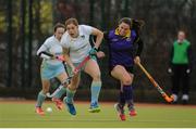 12 February 2017; Katie Mullan of UCD in action against Orla Macken of Pembroke during the Women's Irish Senior Cup semi-final game between UCD and Pembroke at the National Hockey Stadium in UCD, Belfield. Photo by Sam Barnes/Sportsfile