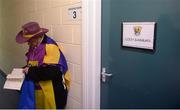 12 February 2017; Wexford supporter John Thomas, from Wexford town, waits outside the dressing-room for autographs after the Allianz Hurling League Division 1B Round 1 game between Wexford and Limerick at Innovate Wexford Park in Wexford. Photo by Daire Brennan/Sportsfile