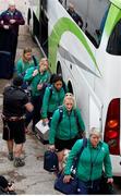 12 February 2017; Ireland Women's squad arrive at Stadio Tommaso Fattori before the RBS Women's Six Nations Rugby Championship game between Italy and Ireland at Stadio Tommaso Fattori in L'Aquila, Italy. Photo by Roberto Bregani/Sportsfile