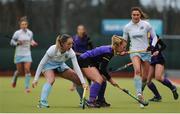 12 February 2017; Rachel Scott of Pembroke in action against Sorcha Clarke of UCD during the Women's Irish Senior Cup semi-final game between UCD and Pembroke at the National Hockey Stadium in UCD, Belfield. Photo by Sam Barnes/Sportsfile