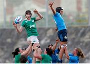 12 February 2017; Marie-Louise Reilly of Ireland takes the ball in a line out during the RBS Women's Six Nations Rugby Championship game between Italy and Ireland at Stadio Tommaso Fattori in L'Aquila, Italy. Photo by Roberto Bregani/Sportsfile