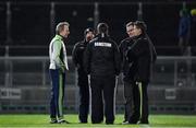 11 February 2017; Kerry manager Eamonn Fitzmaurice speaks to selectors Liam Hassett, Mikey Sheehy and Maurice Fitzgerald and Tim Murphy, 2nd from right, Chairman of the Kerry County Board, after the Allianz Football League Division 1 Round 2 match between Kerry and Mayo at Austin Stack Park in Tralee, Co. Kerry.  Photo by Brendan Moran/Sportsfile