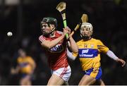 11 February 2017; Mark Coleman of Cork in action against David Reidy of Clare during the Allianz Hurling League Division 1A Round 1 match between Cork and Clare at Páirc Uí Rinn in Cork. Photo by Matt Browne/Sportsfile