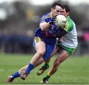 12 February 2017; Thomas Featherston of Roscommon in action against Paddy McGrath of Donegal during the Allianz Football League Division 1 Round 2 game between Roscommon and Donegal at Dr. Hyde Park in Roscommon. Photo by David Maher/Sportsfile