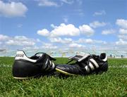 9 July 2011; A general view of football boots left on the side of the pitch. GAA Football All-Ireland Senior Championship Qualifier Round 2, Limerick v Offaly, Gaelic Grounds, Limerick. Picture credit: Stephen McCarthy / SPORTSFILE