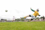 16 July 2011; John Doyle, Kildare, shoots to score his side's first goal from the penalty spot past Meath goalkeeper Brendan Murphy. GAA Football All-Ireland Senior Championship Qualifier, Round 3, Meath v Kildare, Pairc Tailteann, Navan, Co. Meath. Photo by Sportsfile