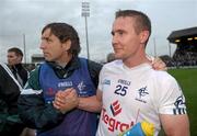 16 July 2011; Kildare manager Kieran McGeeney celebrates with Brian Flanagan, Kildare, after the game. GAA Football All-Ireland Senior Championship Qualifier, Round 3, Meath v Kildare, Pairc Tailteann, Navan, Co. Meath. Photo by Sportsfile