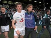 16 July 2011; Kildare manager Kieran McGeeney celebrates with Emmet Bolton, Kildare, after the game. GAA Football All-Ireland Senior Championship Qualifier, Round 3, Meath v Kildare, Pairc Tailteann, Navan, Co. Meath. Photo by Sportsfile