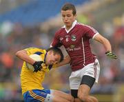 17 July 2011; Donie Smith, Roscommon, in action against Gearoid Canavan, Galway. Connacht GAA Football Minor Championship Final, Roscommon v Galway, Dr. Hyde Park, Roscommon. Photo by Sportsfile
