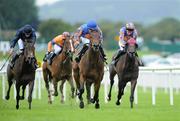 17 July 2011; Fire Lily, centre, with Wayne Lordan up, on their way to winning the Jebel Ali Stables & Racecourse Anglesey Stakes, from eventual second place After, left, with Ryan Moore up, eventual third place Boris Grigoriev, right, with Joseph O'Brien up, and Ishvana, with Seamus Heffernan up. The Curragh Racecourse, The Curragh, Co. Kildare. Picture credit: Matt Browne / SPORTSFILE