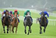 17 July 2011; Blue Bunting, right, with Frankie Dettori up, on their way to winning the Darley Irish Oaks from eventual fourth place Laughing Lashes, with Fran Berry up, second from right, eventual fifth place Dancing Rain, with Johnny Murtagh up, and eventual third place Wonder of Wonders, with Ryan Moore up, left. The Curragh Racecourse, The Curragh, Co. Kildare. Picture credit: Matt Browne / SPORTSFILE