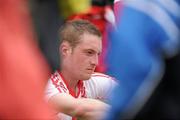 17 July 2011; Derry's Joe Diver shows his disappointment after the match. Ulster GAA Football Senior Championship Final, Derry v Donegal, St Tiernach's Park, Clones, Co. Monaghan. Picture credit: Brian Lawless / SPORTSFILE