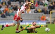 17 July 2011; Frank McGlynn, Donegal, in action against Martin Donaghy, Derry. Ulster GAA Football Senior Championship Final, Derry v Donegal, St Tiernach's Park, Clones, Co. Monaghan. Picture credit: Brian Lawless / SPORTSFILE