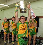 17 July 2011; Paddy McGrath, Donegal, celebrates with the Anglo Celt cup after the match. Ulster GAA Football Senior Championship Final, Derry v Donegal, St Tiernach's Park, Clones, Co. Monaghan. Picture credit: Oliver McVeigh / SPORTSFILE