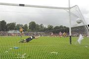 17 July 2011; Michael Murphy, Donegal, scores his side's only goal past Derry goalkeeper Danny Devlin from the penalty spot. Ulster GAA Football Senior Championship Final, Derry v Donegal, St Tiernach's Park, Clones, Co. Monaghan. Picture credit: Brendan Moran / SPORTSFILE