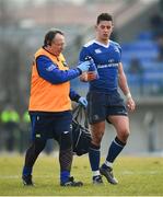 12 February 2017; Noel Reid of Leinster with Dr. John Ryan, Leinster team doctor, during the Guinness PRO12 Round 14 match between Benetton Treviso and Leinster at Stadio Monigo in Treviso, Italy. Photo by Stephen McCarthy/Sportsfile
