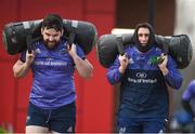 13 February 2017; Kevin O'Byrne, left, and Ian Keatley of Munster make their way out for squad training at the University of Limerick, in Limerick. Photo by Diarmuid Greene/Sportsfile