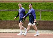 13 February 2017; Stephen Fitzgerald, left, and Conor Oliver of Munster make their way out for squad training at the University of Limerick, in Limerick. Photo by Diarmuid Greene/Sportsfile