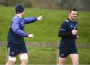 13 February 2017; Peter O'Mahony, right, and Jack O'Donoghue of Munster during squad training at the University of Limerick, in Limerick. Photo by Diarmuid Greene/Sportsfile