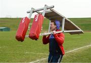 13 February 2017; Munster scrum coach Jerry Flannery carries scrum equipment out for squad training at the University of Limerick, in Limerick. Photo by Diarmuid Greene/Sportsfile