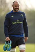 13 February 2017; Hayden Triggs of Leinster arrives prior to squad training at Thornfield UCD, in Belfield, Dublin. Photo by Seb Daly/Sportsfile