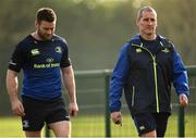 13 February 2017; Leinster senior coach Stuart Lancaster, right, and Fergus McFadden, left, arrive prior to squad training at Thornfield UCD, in Belfield, Dublin. Photo by Seb Daly/Sportsfile