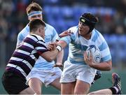 13 February 2017; Thomas Clarkson of Blackrock College is tackled by Dominic Henry Hayes of Terenure College during the Blackrock College and Terenure College Bank of Ireland Leinster Schools Senior Cup second round match at Donnybrook Stadium, Donnybrook, in Dublin. Photo by David Maher/Sportsfile